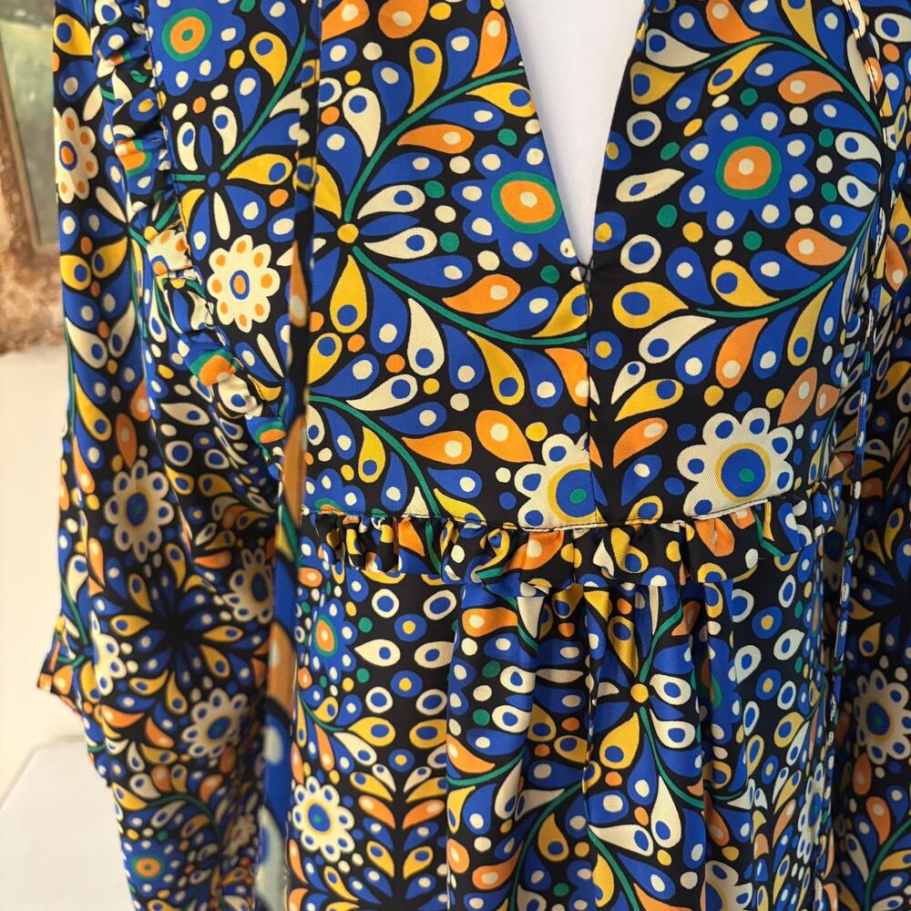 La DoubleJ Silk Kimono Caftan Dress Made In Italy With Mantero Dress - Picture 7 of 15